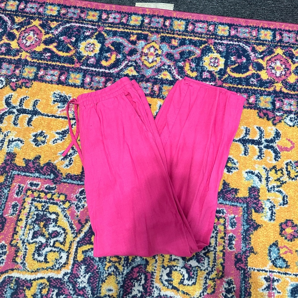 Pink Linen Pants
